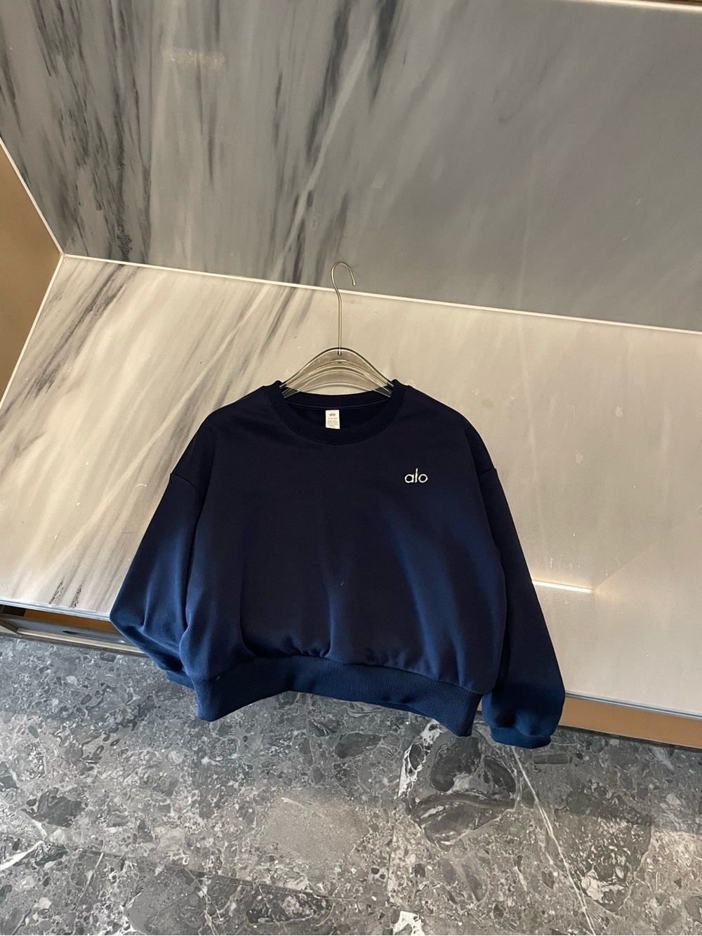 ALO Yoga Navy Women's Crewneck Sweatshirt